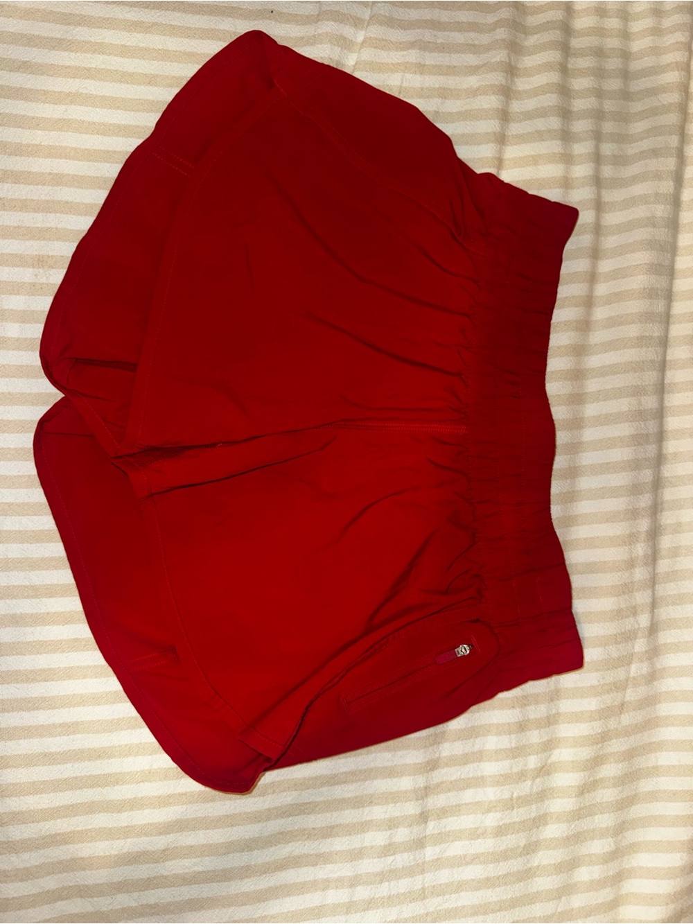 lululemon athletica Red Athletic Shorts with Elastic Waist